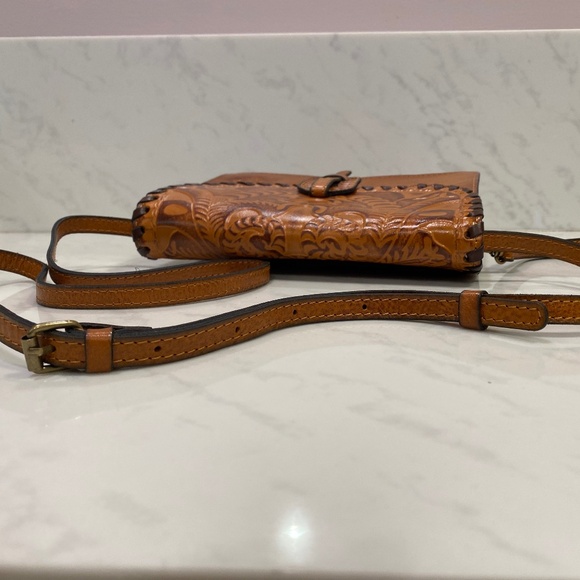 Patricia Nash - Brown Leather Lanza Crossbody Bag - BRAND NEW - Picture 13 of 16